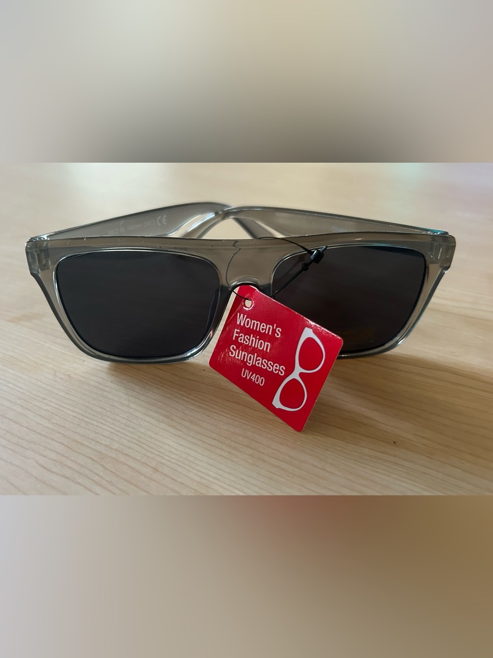 Clear Frame Black Lens Sunglasses - Women's Fashion